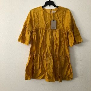 ZARA Girls Yellow Dress; NEW with Tags